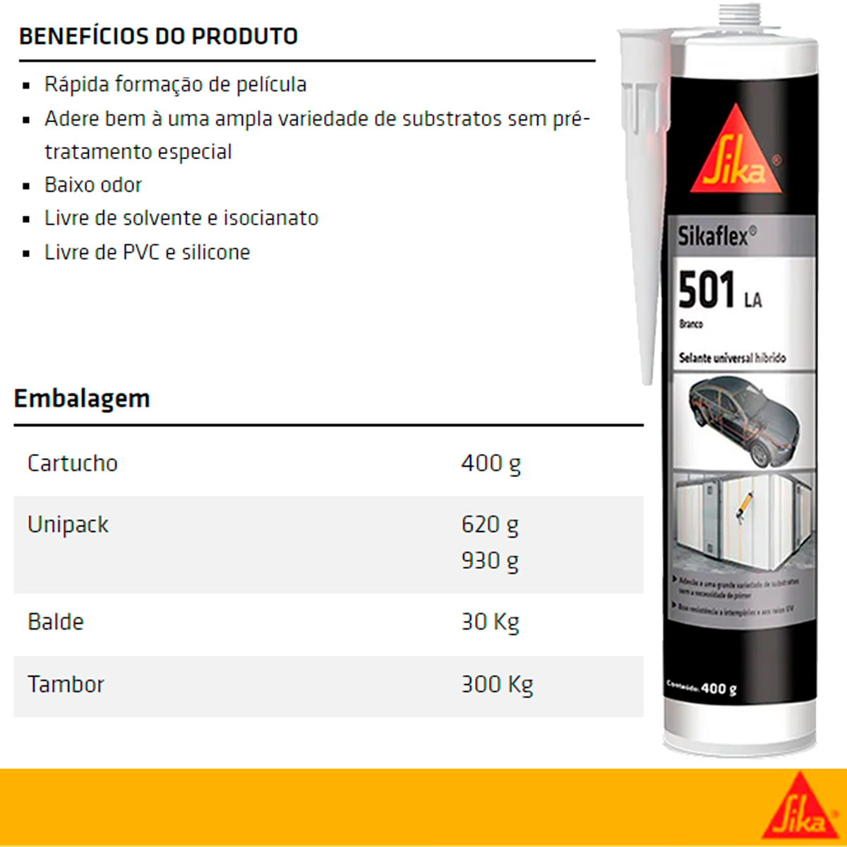 SIKAFLEX 501 LA BCO CT400G - 535644 - 2