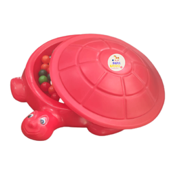 Piscina de bolinhas, agua ou areia tartaruga vermelha com casco +50 bolinhas - 2