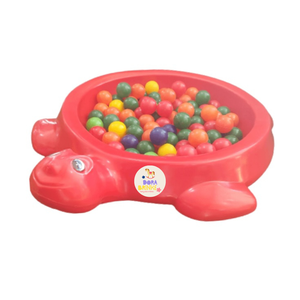 Piscina de bolinhas, agua ou areia tartaruga vermelha com casco +50 bolinhas