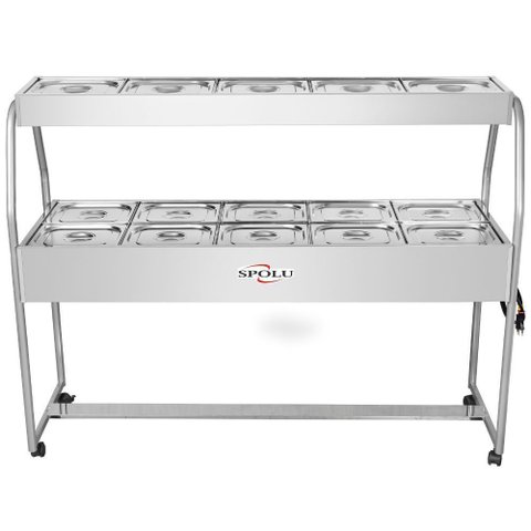 Buffet Combinado 10 Cubas Quente e 5 Cubas Frias SPL512CO Spolu 220V