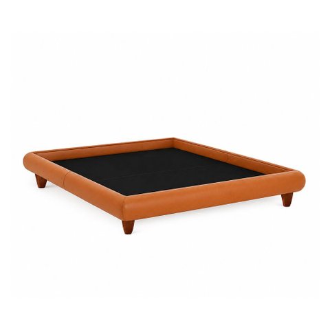 Cama Casal Japonesa 156cm Pés Madeira Haru Courino Caramelo - Sallar Home