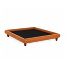 Ver imagem 1 de Cama Casal Japonesa 156cm Pés Madeira Haru Courino Caramelo - Sallar Home