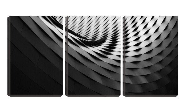 Quadro canvas 68x126 imagem abstrata fundo preto - 1
