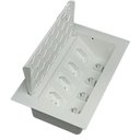 Ver imagem 2 de Caixa Tomada Para Mesa Escritorio Coworking QTMOV Caixa de Embutir Branco