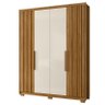 Guarda Roupa Solteiro Ambiente Califórnia 4 Portas Freijó Off White - Moval - 6