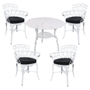 Ver imagem 1 de Conjunto de Mesa Viena 4 Cadeiras com Almofadas para Jardim Piscina Área Externa