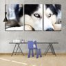 Quadro canvas 68x126 olhos azuis de husky siberiano - 2