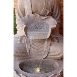 Fonte de Aguá Decorativa Buda Grande Cascata Led Jardim Luxo - 2