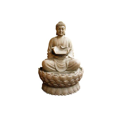 Fonte de Aguá Decorativa Buda Grande Cascata Led Jardim Luxo