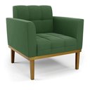 Ver imagem 7 de Namoradeira com Poltrona Base de Madeira Castanho Elisa Suede D03 - D\'rossi Cor Verde
