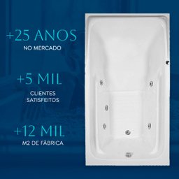 Banheira Retangular Toronto com Hidro - 220v - 5