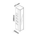 Ver imagem 3 de Módulo Guarda-Roupa Nicho Reflecta 1 Porta com LED 100% MDF Innova Bege/Off White