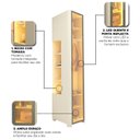 Ver imagem 6 de Módulo Guarda-Roupa Nicho Reflecta 1 Porta com LED 100% MDF Innova Bege/Off White