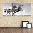 Ver imagem 2 de Quadro canvas 68x126 dois cavalos no campo