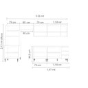 Ver imagem 3 de Cozinha Modulada Milla 6 Peças Amendoa Off White Puxador Aluminio Ii