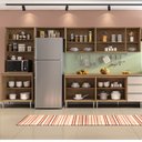 Ver imagem 2 de Cozinha Modulada Milla 6 Peças Amendoa Off White Puxador Aluminio Ii