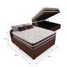 Cama Box Baú Casal 138 Tecido Sintético Marrom com Colchão Little Angel - Bello Box - Mola Superlast - 2