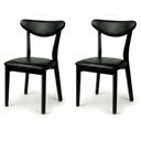 Ver imagem 2 de Kit 2 Cadeiras Madeira Maciça Floripa Estofada Premium Ergonomica Confortável Preta Courino Preto