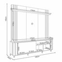 Ver imagem 5 de Estante Painel para TV 70 pol com Rodízios Linus B01 Cinamomo Off White - Lyam Decor