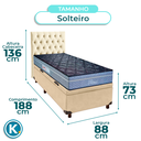 Ver imagem 3 de Kit Cama Box Bau + Cabeceira + Colchão Solteiro Molas Ensacadas - Petrus - Paropas