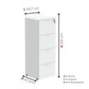 Ver imagem 4 de Arquivo para Pasta Suspensa com Chave 4 Gavetas Linha P25 Pandin Cinza