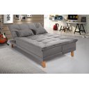 Ver imagem 1 de Sofá Cama Berlim Pés de Madeira Espuma D33 Pés Madeira 3 Posições Império Cinza 380