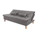 Ver imagem 3 de Sofá Cama Berlim Pés de Madeira Espuma D33 Pés Madeira 3 Posições Império Cinza 380