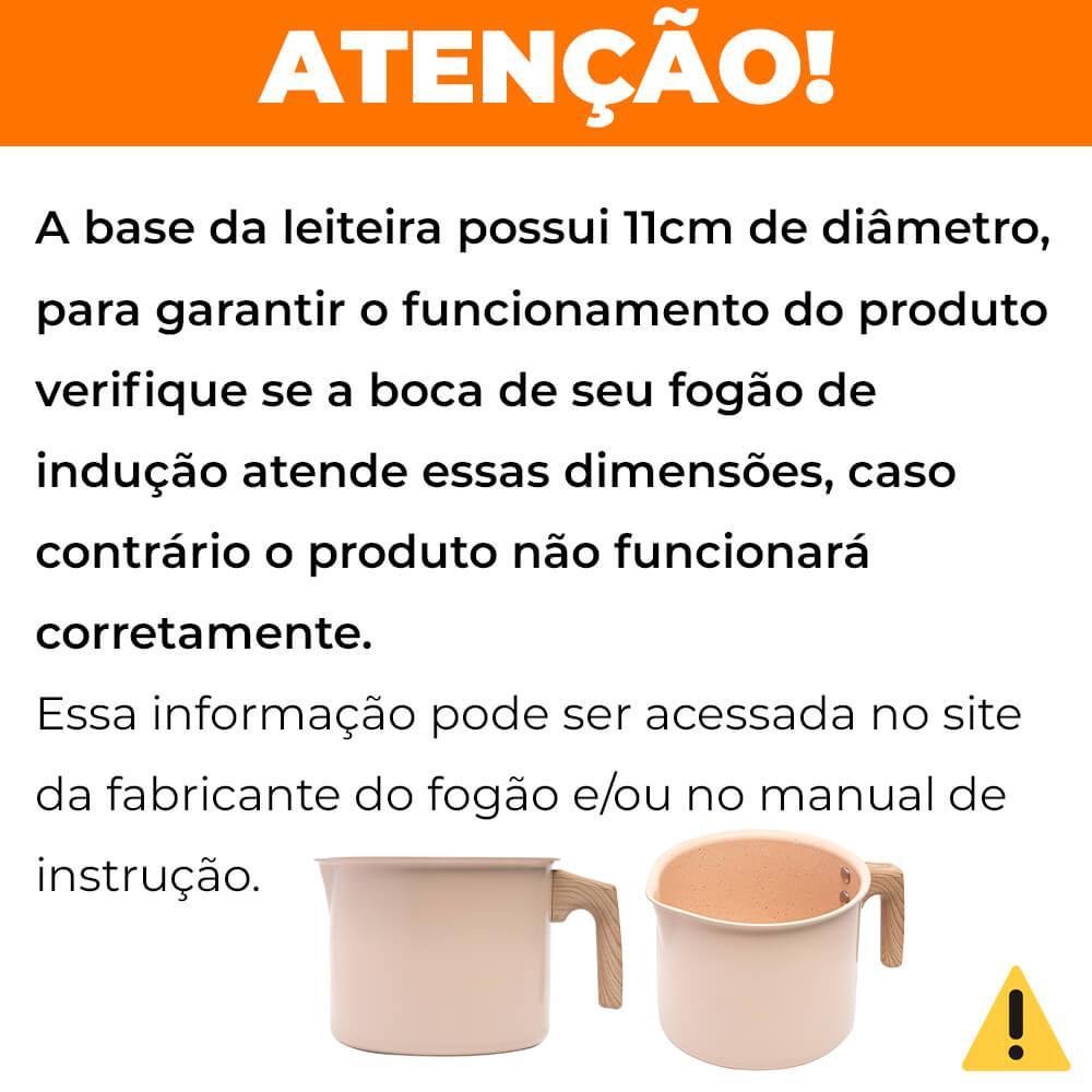 Leiteira de Indução Revestimento Antiaderente Cerâmica Bege 1,7l - Lyor - 7