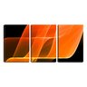 Quadro canvas 68x126 linhas alaranjadas fundo preto - 1