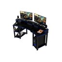 Ver imagem 2 de Mesa Computador Casal Gamer Me4167 Preto Azul Tecno Mobili