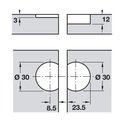 Ver imagem 3 de Dobradiça Basculante Plano Medial 90º para Articulador Junior Hafele 01 Unidade