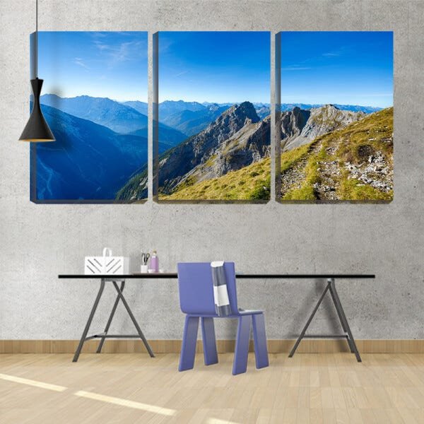 Quadro canvas 68x126 vista de montanhas e céu - 2