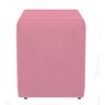 Puf Puff Banqueta Cubo Quadrado Decorativo Suede Rosê - 1