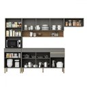 Ver imagem 3 de Cozinha Completa Line 9 Portas 1 Gaveta Gris/freijo - Kits Paraná