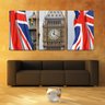Quadro canvas 68x126 big bem Londres entre bandeiras - 2