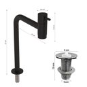 Ver imagem 4 de Cuba Dalla para Banheiro Valvula Oculta Torneira Inox Black