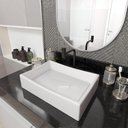 Ver imagem 2 de Cuba Dalla para Banheiro Valvula Oculta Torneira Inox Black