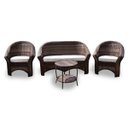 Ver imagem 1 de Conjunto Bali - 1 Sofá 2 L + 2 Poltronas + 1 Mesa Centro - Duna Cru