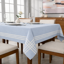 Ver imagem 4 de Toalha de Mesa Paris 4 Lugares Algodão 1,40 x 1,40 m Azul Claro Santa Sofia