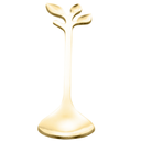 Ver imagem 2 de Colher de Chá em Aço Inoxidável Leaves Kit Colheres de Chá Café Sobremesa Ramo 4 Unidades - Dourado