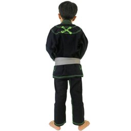 Kimono Jiu-Jitsu Infantil Kvra Alfa - Preto - M3 - 2