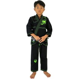Kimono Jiu-Jitsu Infantil Kvra Alfa - Preto - M3 - 1