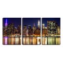 Ver imagem 1 de Quadro canvas 68x126 torres e prédios iluminados