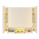 Ver imagem 4 de Estante para TV e Home Theater até 65 Polegadas com LED com Vidro Reflecta 100% MDF 226,4CMX217,6cm Luminare Yescasa