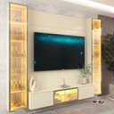 Ver imagem 6 de Estante para TV e Home Theater até 65 Polegadas com LED com Vidro Reflecta 100% MDF 226,4CMX217,6cm Luminare Yescasa