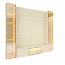 Ver imagem 2 de Estante para TV e Home Theater até 65 Polegadas com LED com Vidro Reflecta 100% MDF 226,4CMX217,6cm Luminare Yescasa