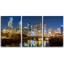 Ver imagem 1 de Quadro canvas 68x126 prédios iluminados no horizonte