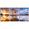Quadro canvas 68x126 reflexo do arco do triunfo paris - 1