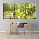 Ver imagem 2 de Quadro canvas 68x126 uvas no cacho e vinho branco