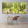 Quadro canvas 68x126 uvas no cacho e vinho branco - 2